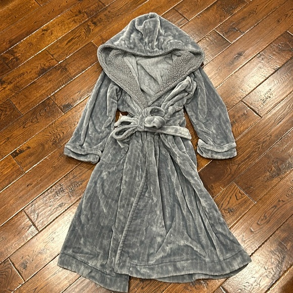 Women’s Softies Gray Hooded Robe Size XL USED - Picture 1 of 3